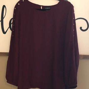 Liz Claiborne career top Burgundy size xl NWT